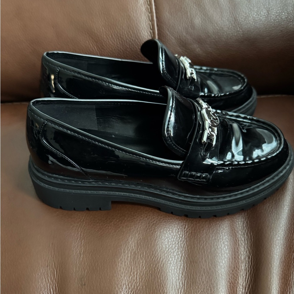 Michael Kors Black Patent Loafers - Picture 3 of 12